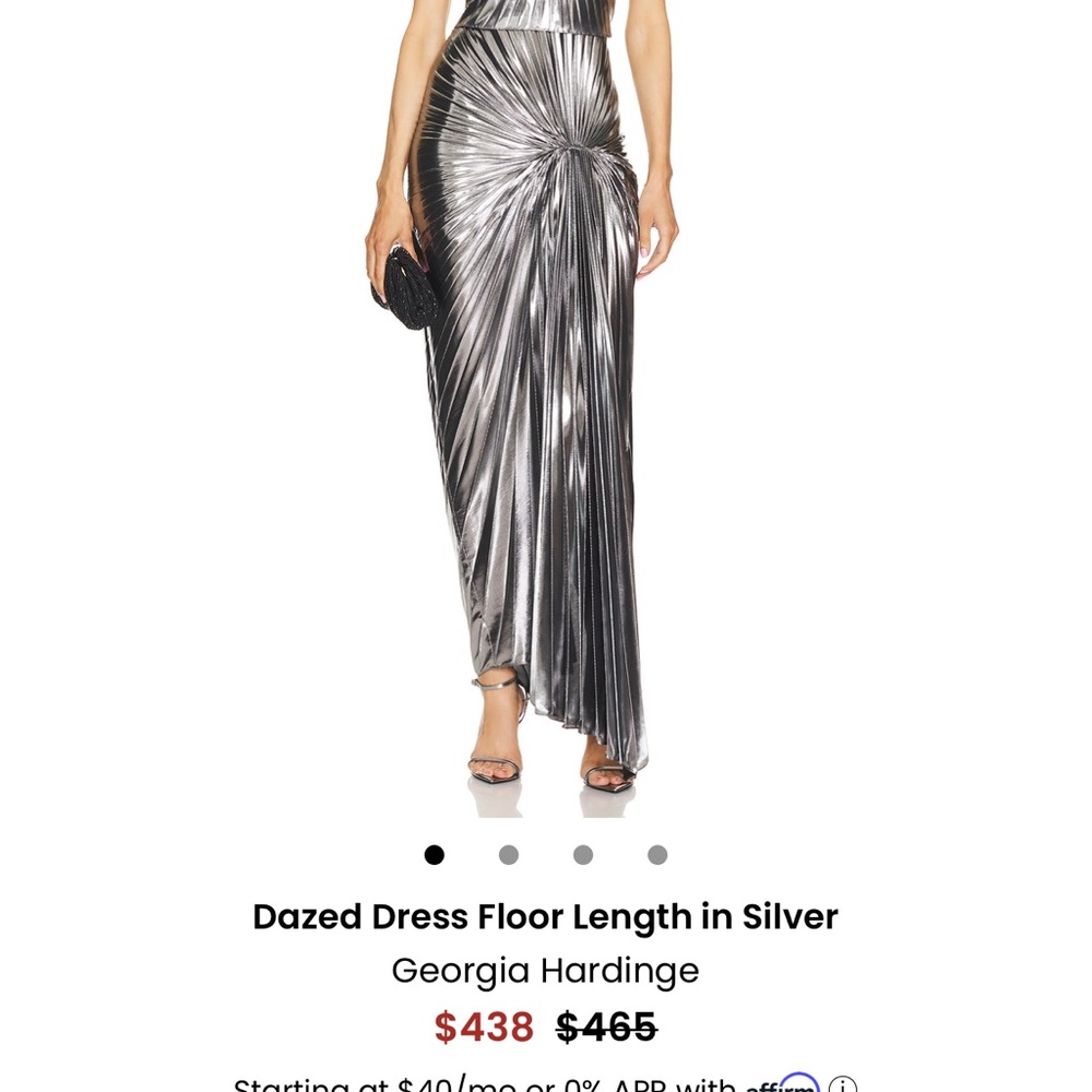 Silver Pleated Skirt